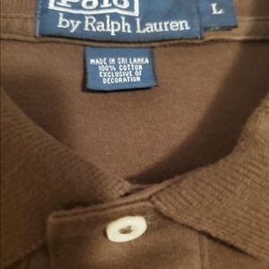 Brown Ralph Lauren polo shirt